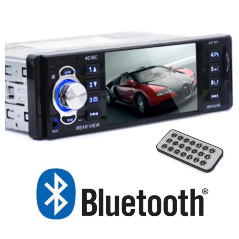 Radio De Auto 1 Din Pantalla 4.1' Bluetooth