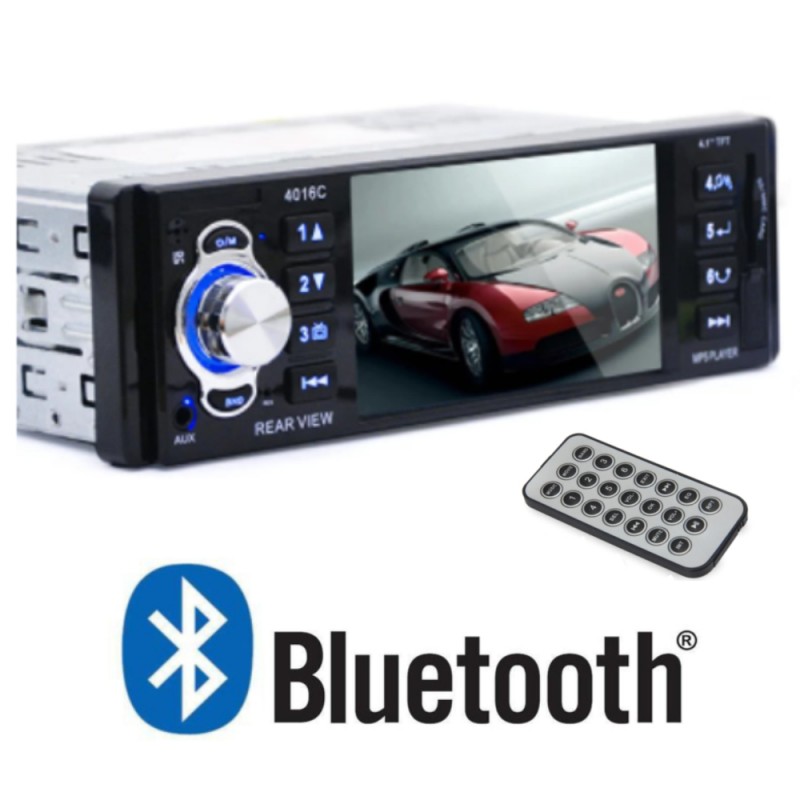 partes Sinfonía Tía Radio De Auto 1 Din Pantalla 4.1' Bluetooth