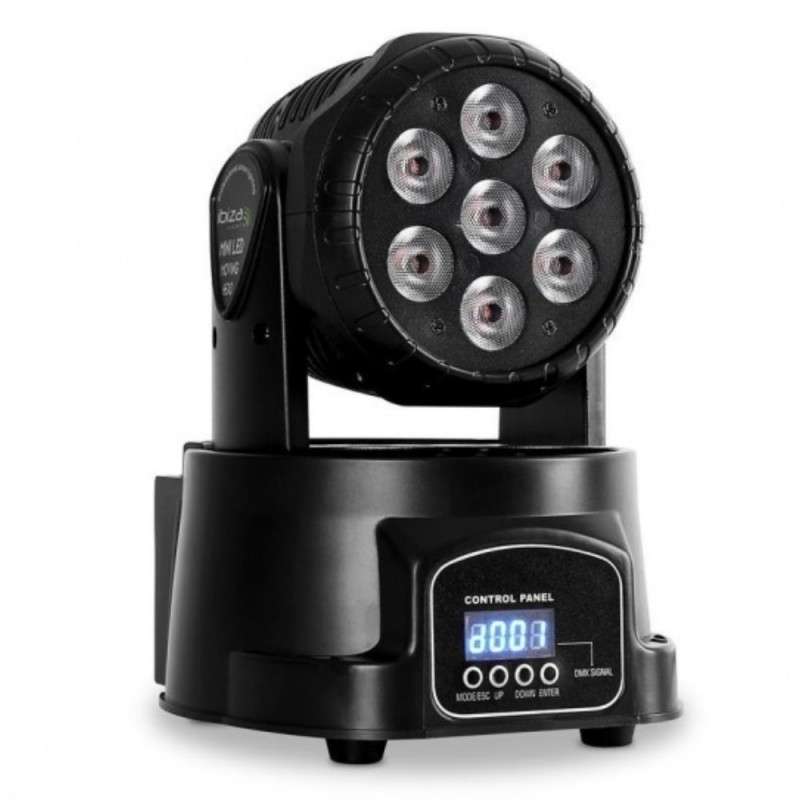 Foco Fiesta Disco Cabeza Movil Robotico Par 7 Led Rgbw Dmx